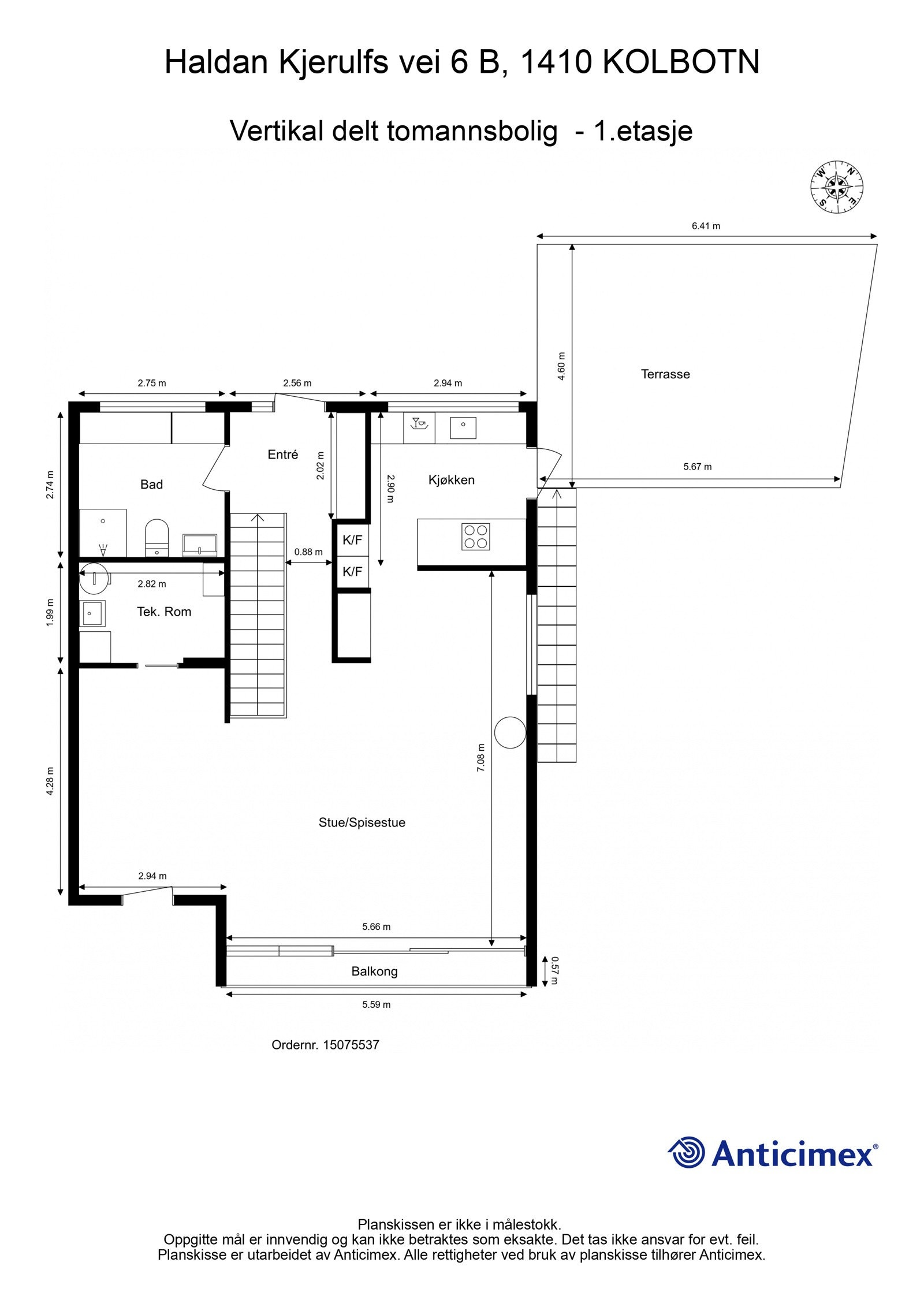 Plantegning 1. etasje Galleribilde