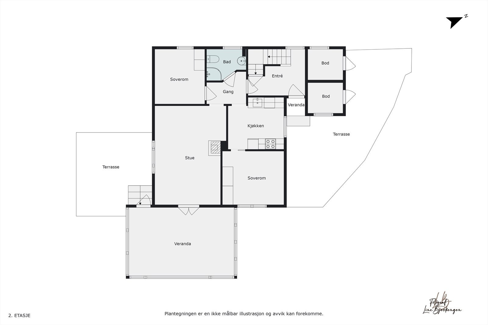 Plantegning 1. etasje. Galleribilde