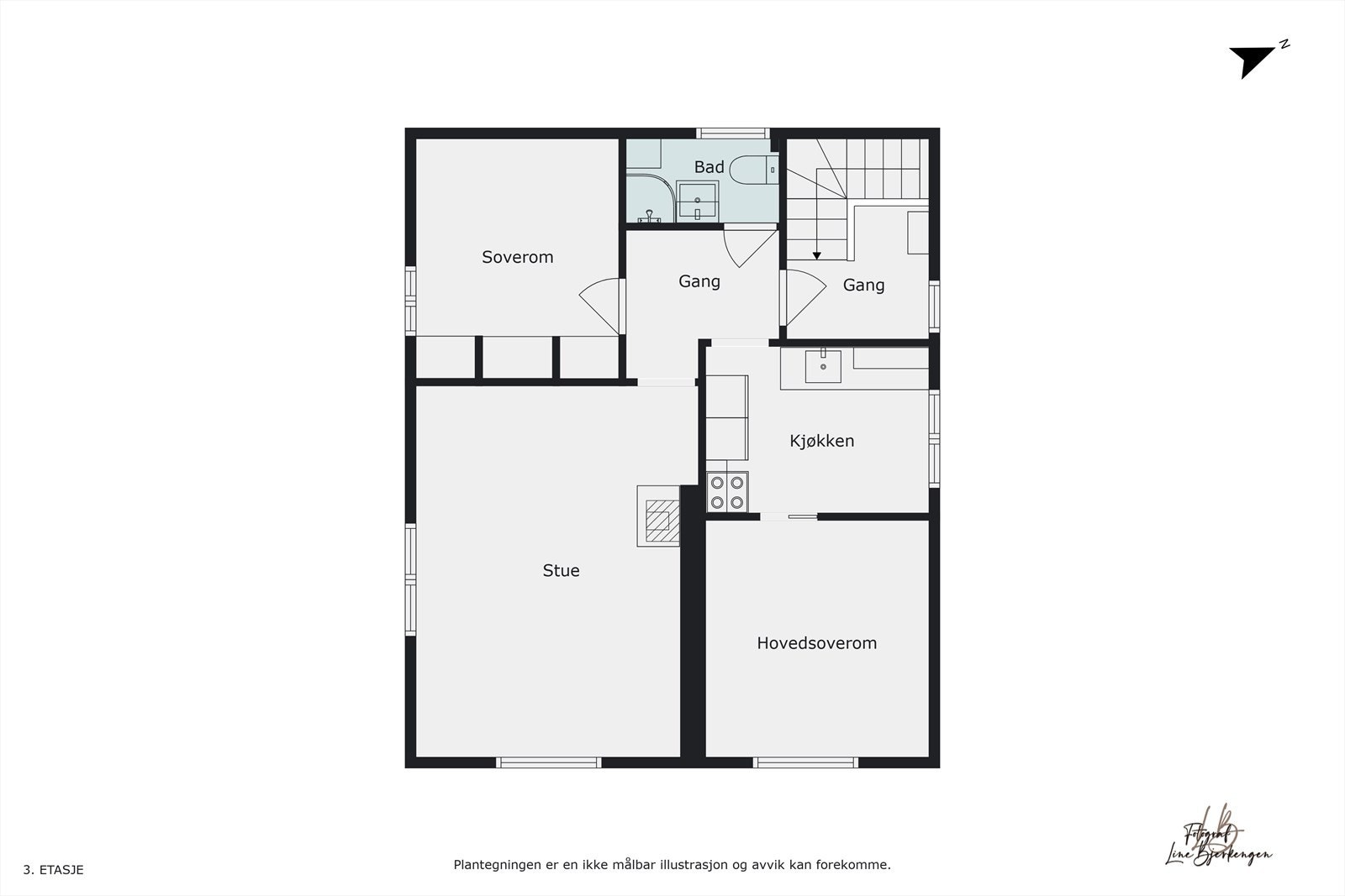 Plantegning 2. etasje. Galleribilde