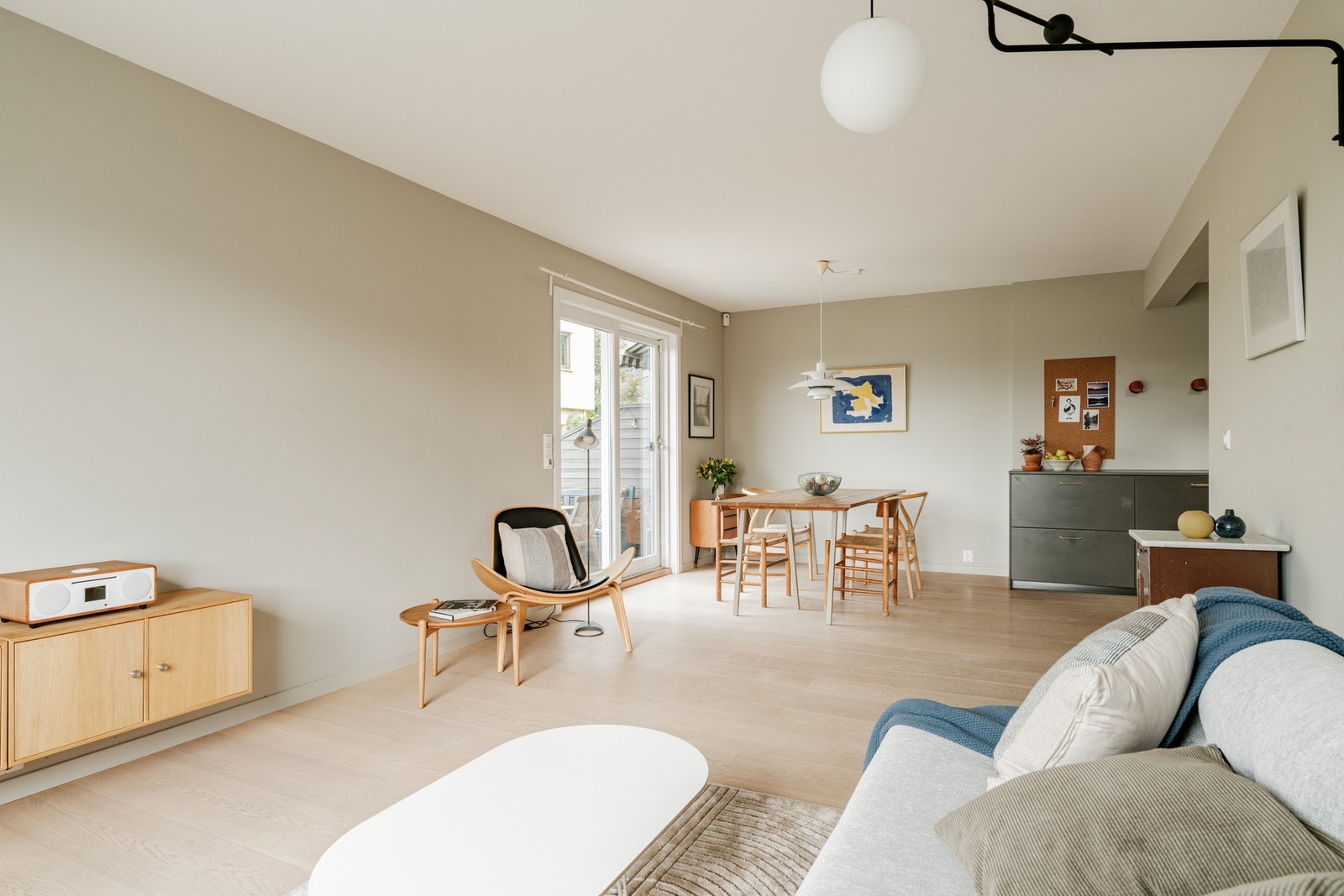 Flott 1-stavs parkettgulv med gulvvarme. Galleribilde