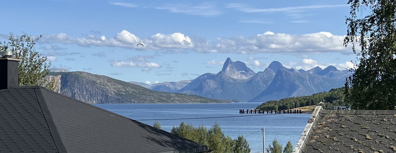 Utsiktsbilde fra tomtas øverside Galleribilde