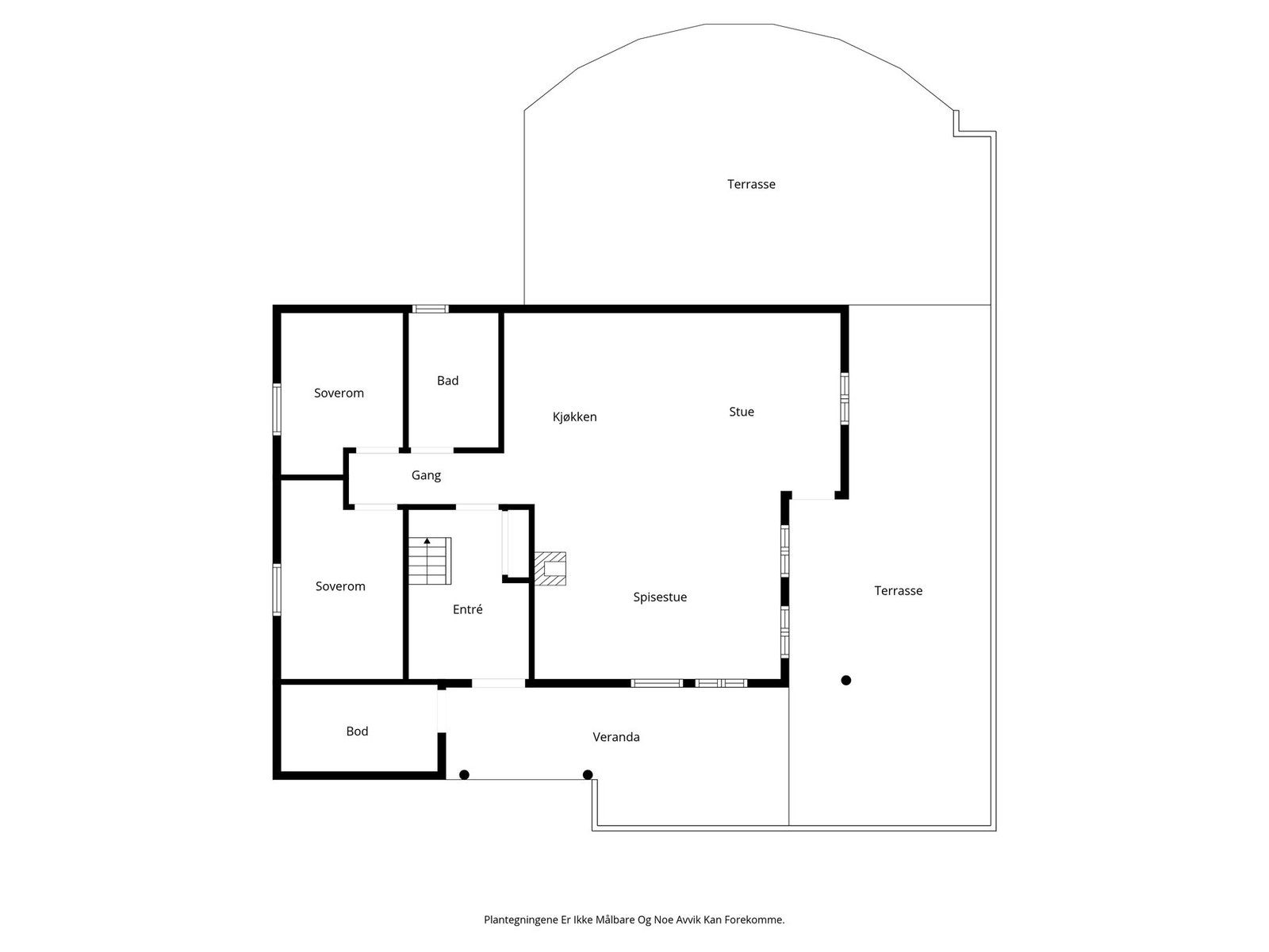 Plantegning hovedetasje. Galleribilde