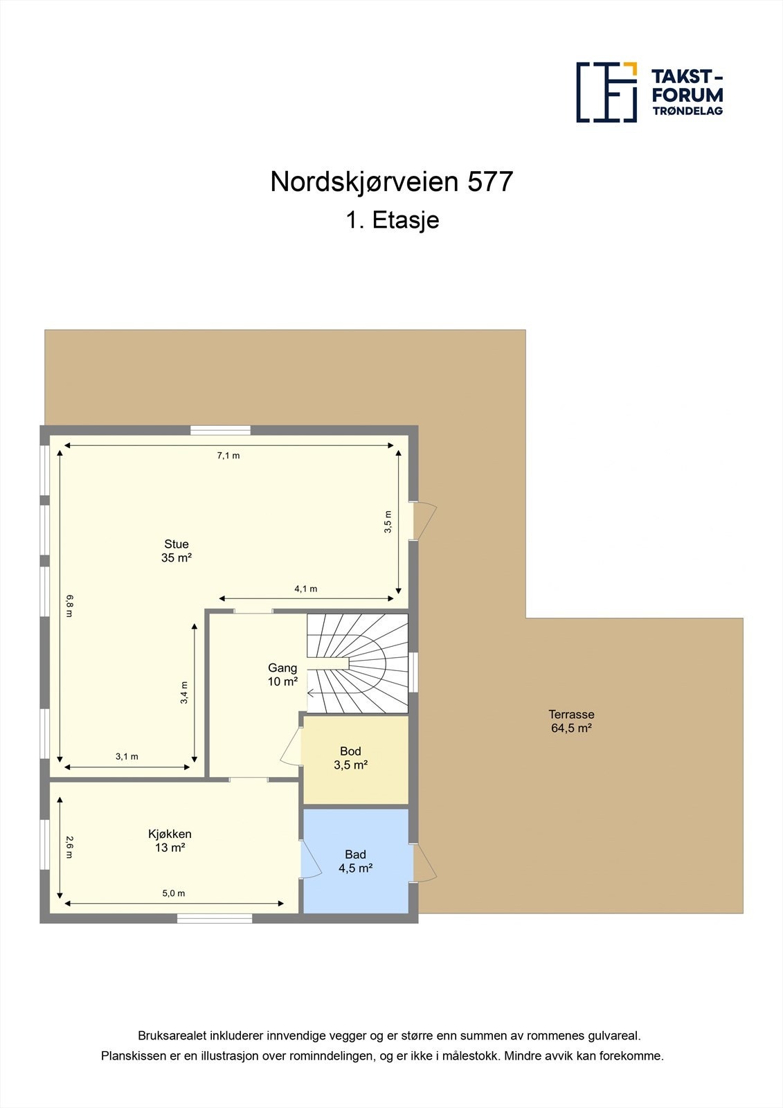 Planskisse 1.etasje. Galleribilde