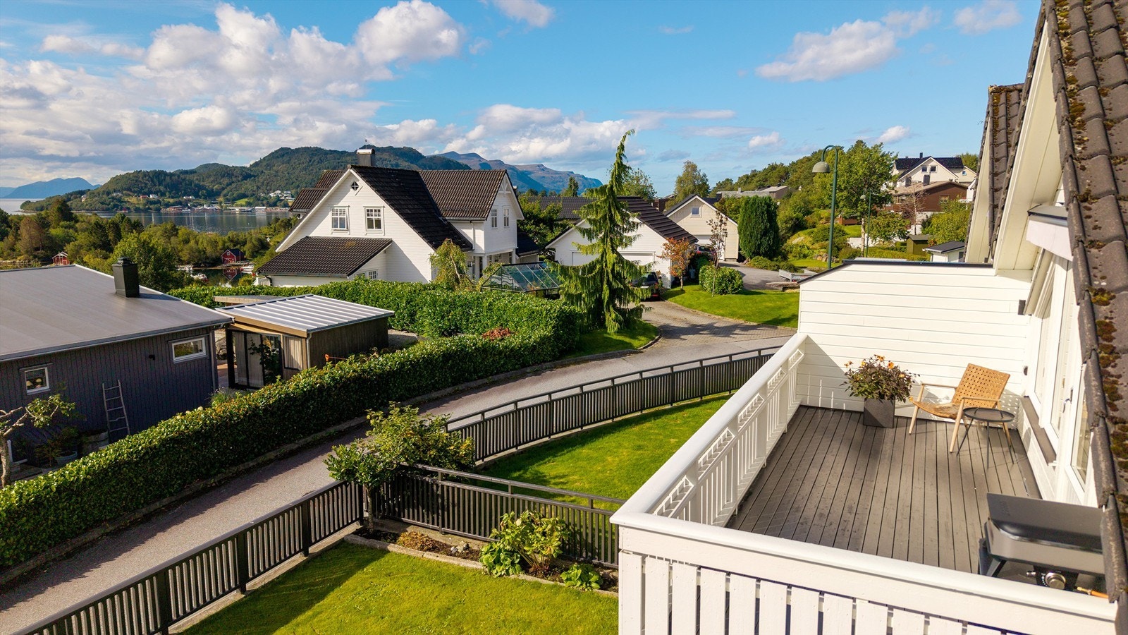 Dronebilde balkong/hage Galleribilde