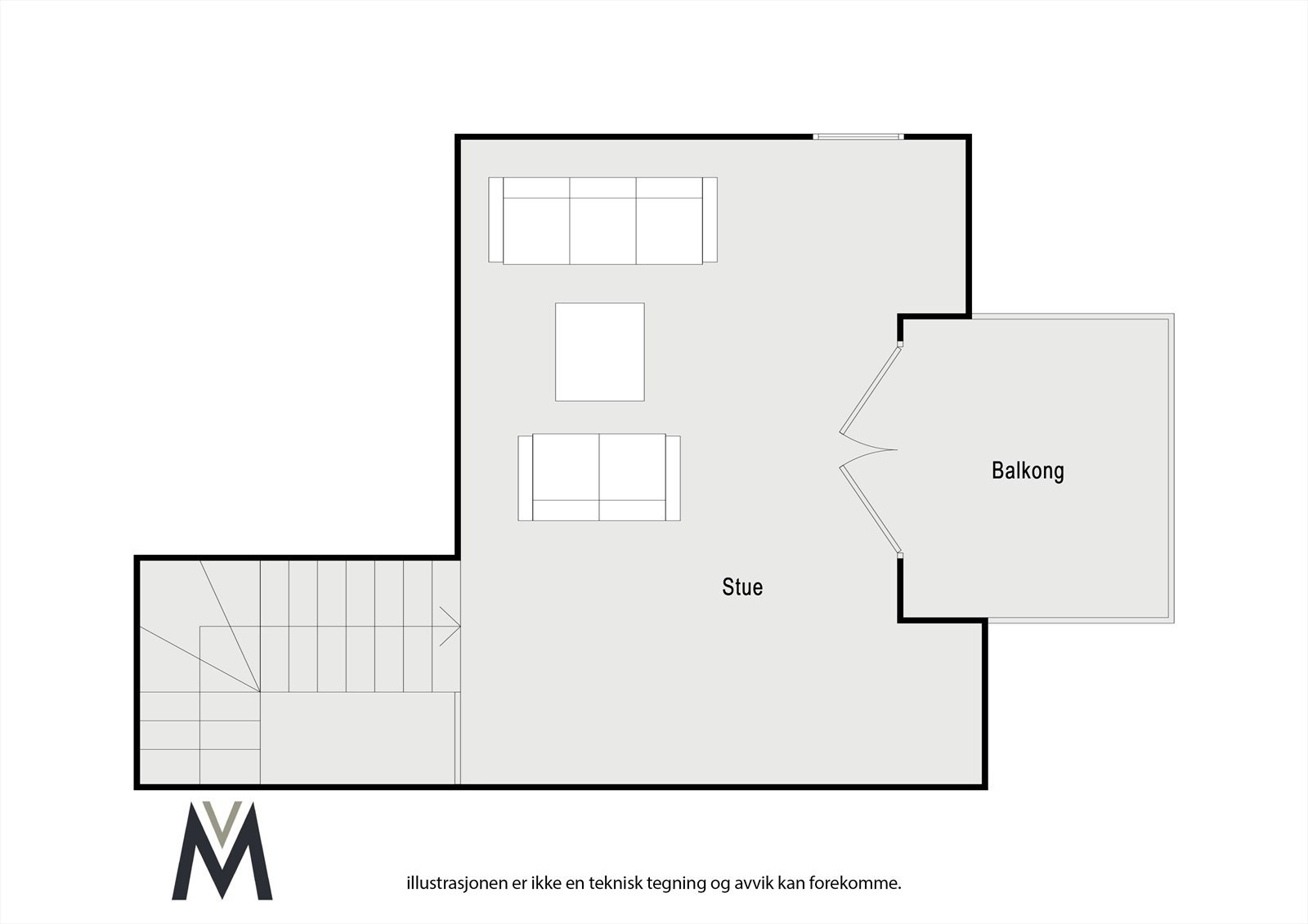 Planløsning loftsetasje. Galleribilde