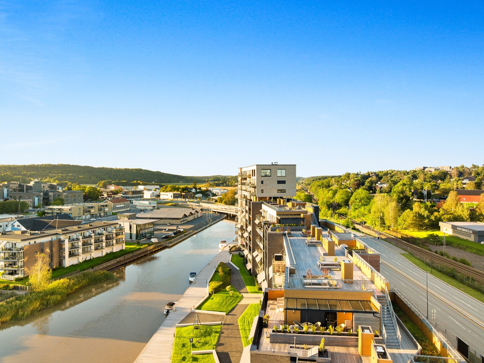 Som beboer i Seut Brygge får du også tilgang til sameiets to felles takaltaner. Galleribilde