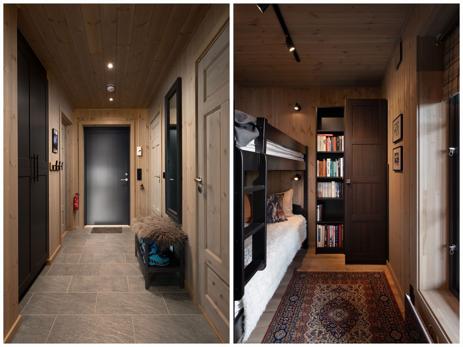 Leiligheten har 3 gode soverom med totalt 7 sengeplasser. Soverom med køyeseng og skapinnredning. Galleribilde