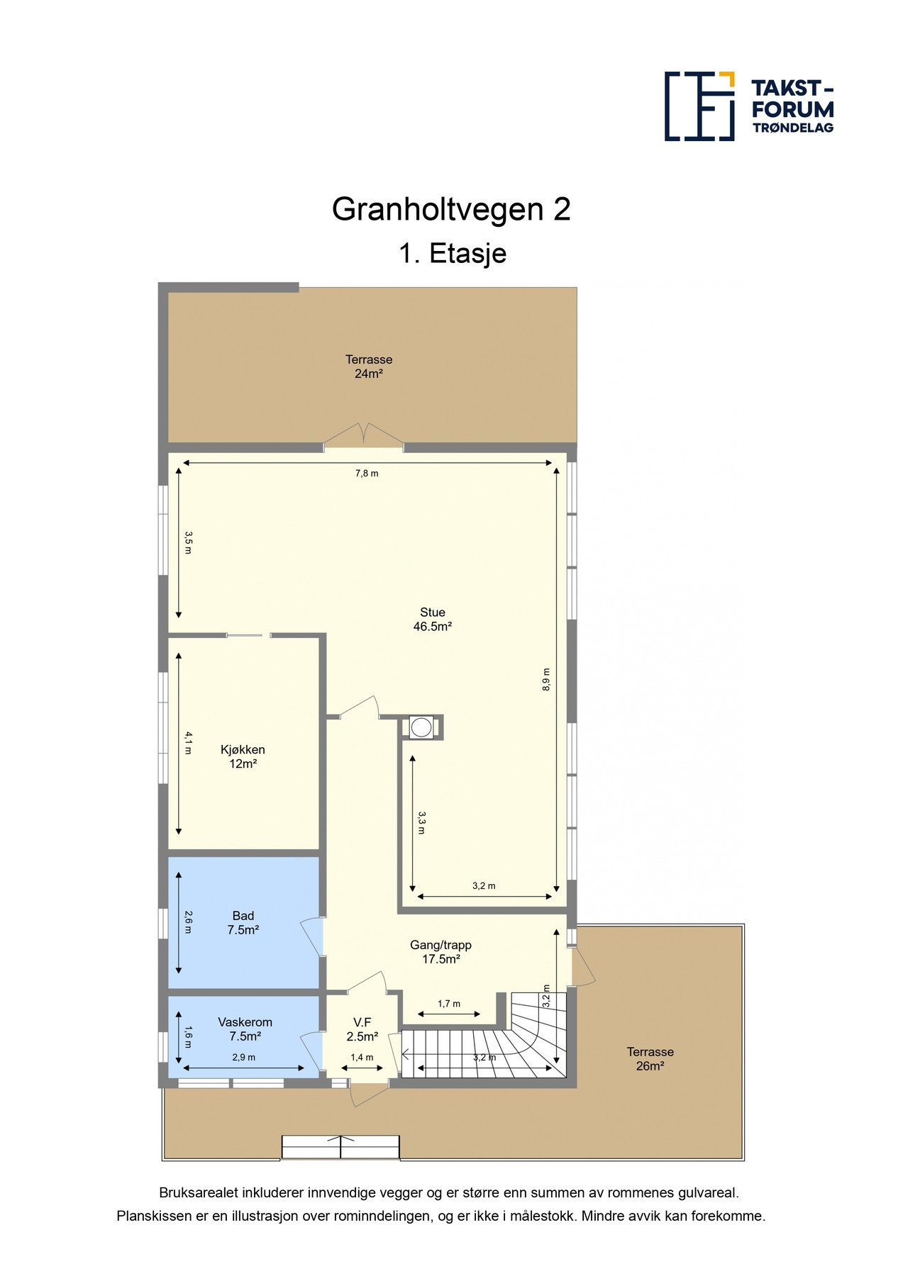 Planskisse 1. Etasje Galleribilde