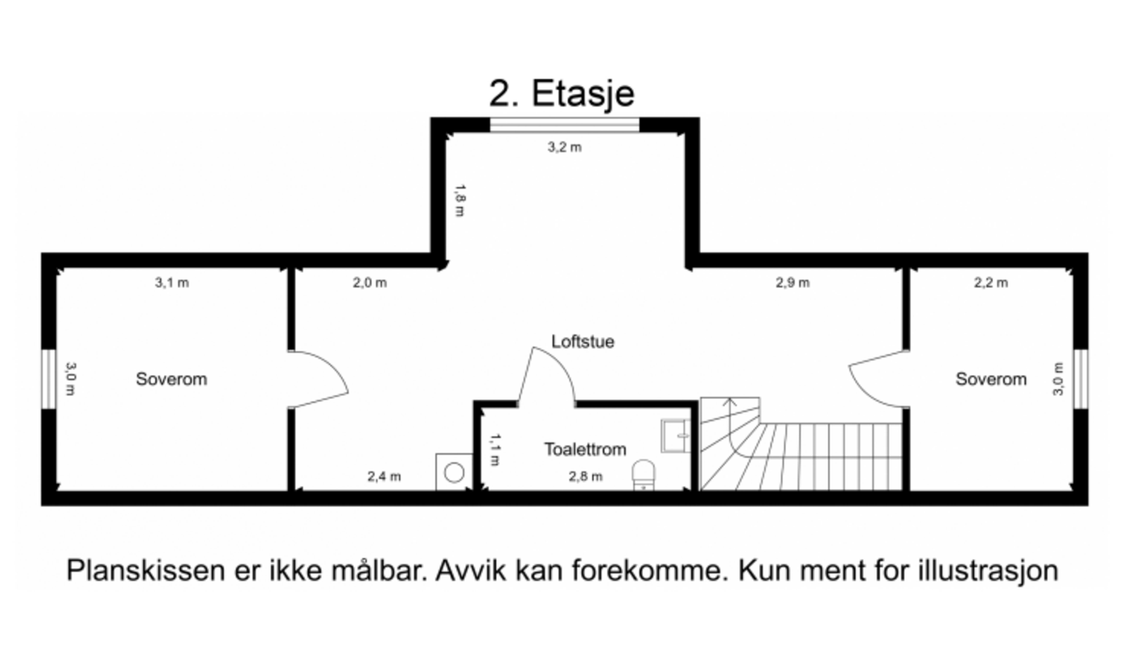 Plantegning 2. etasje Galleribilde