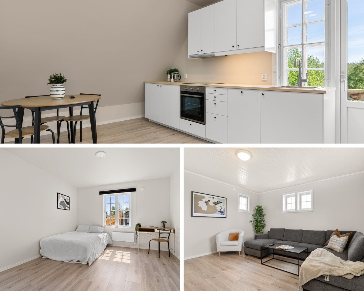 Velkommen til Rogstadbakken 6B! Totalrenovert i 2024. Store fullt møblerte soverom og fellesarealer. Galleribilde