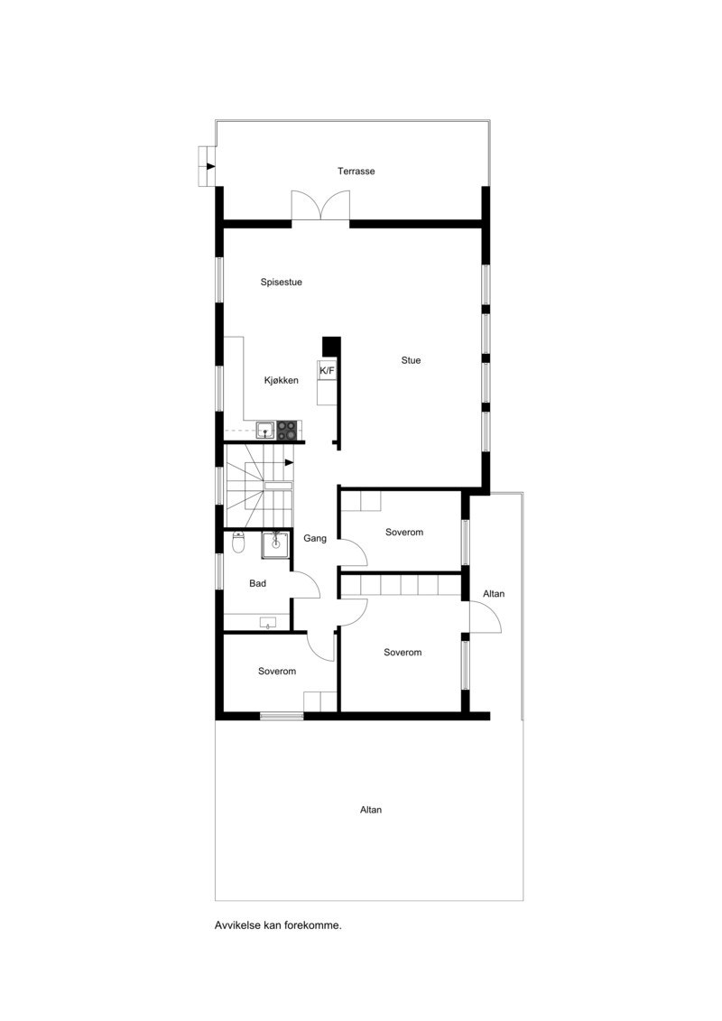 Plantegning 1.etg. Galleribilde