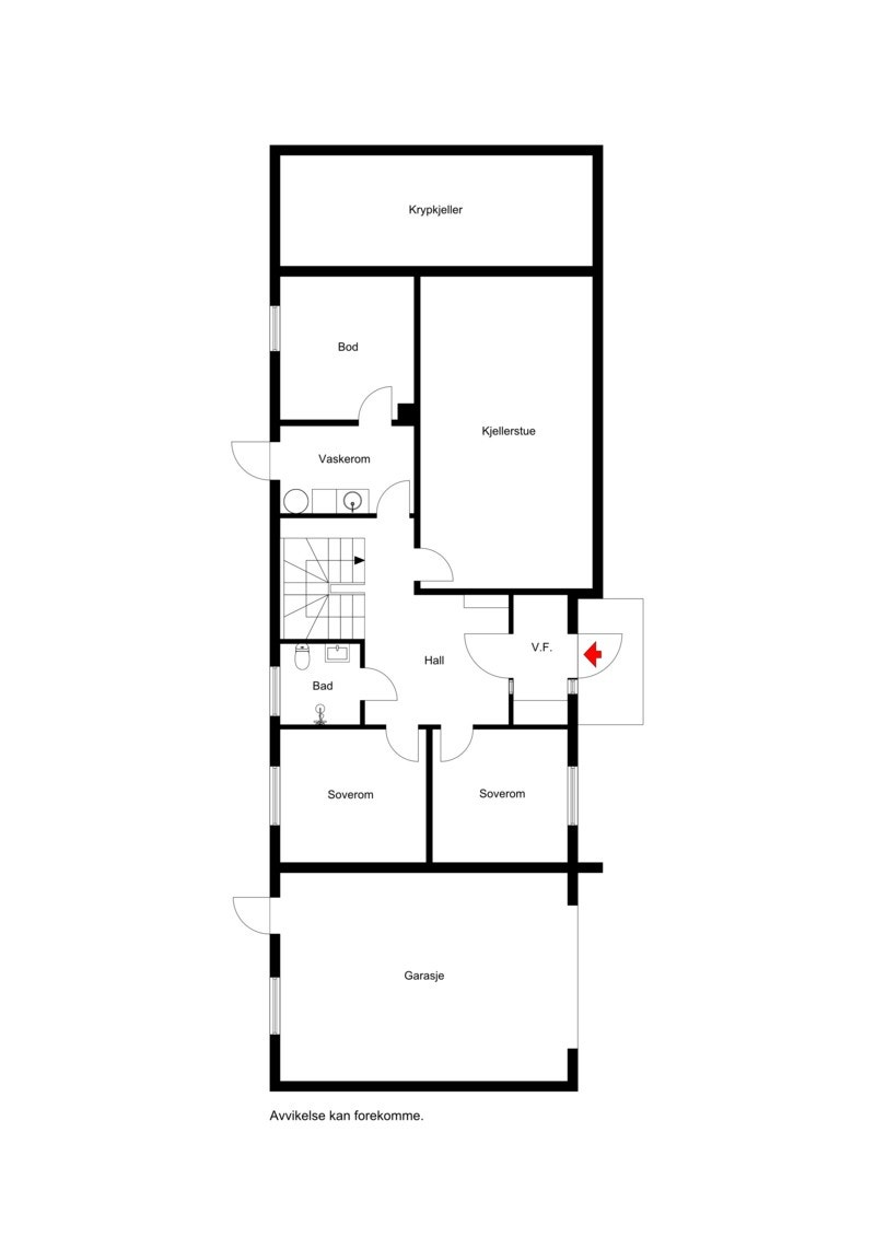 Plantegning underetasje Galleribilde
