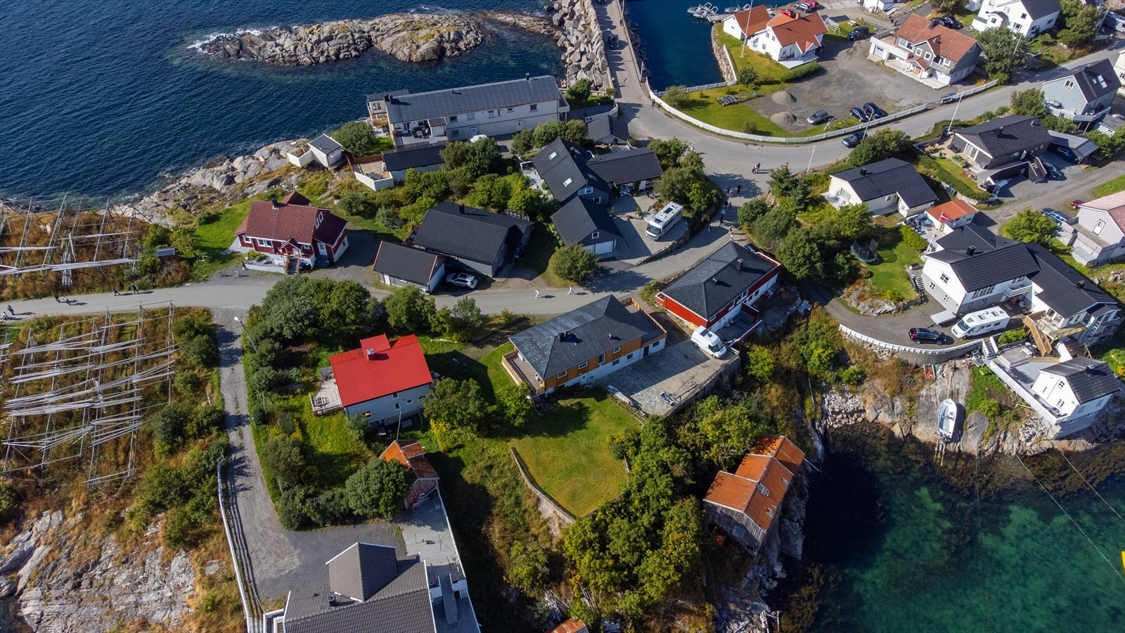 Eiendommen sett ovenfra Galleribilde