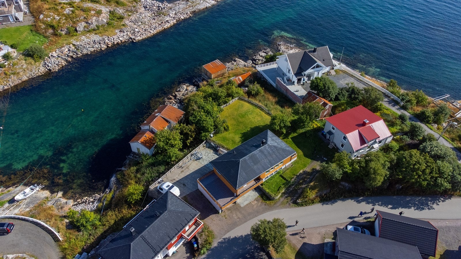 Eiendommen sett ovenfra Galleribilde