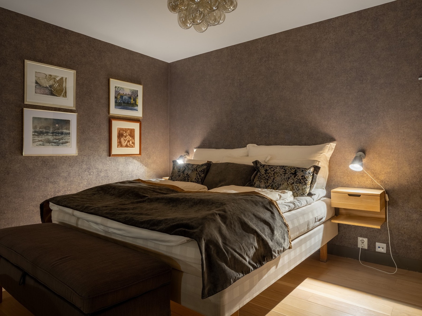 Kveldsstemning hovedsoverom Galleribilde