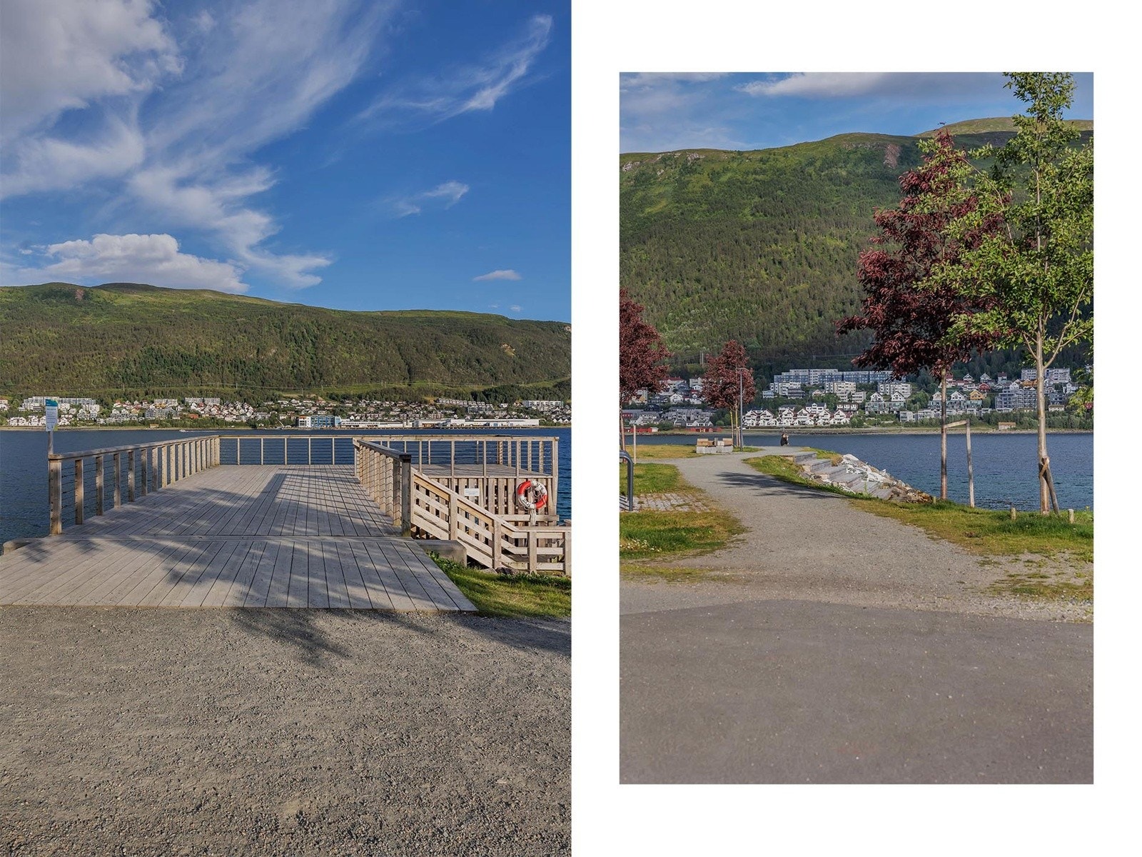 Området er pent opparbeidet med friarealer, lekeplasser, bålplass m.m. En av Sør-Tromsøyas mest populære badebrygger er like ved Galleribilde