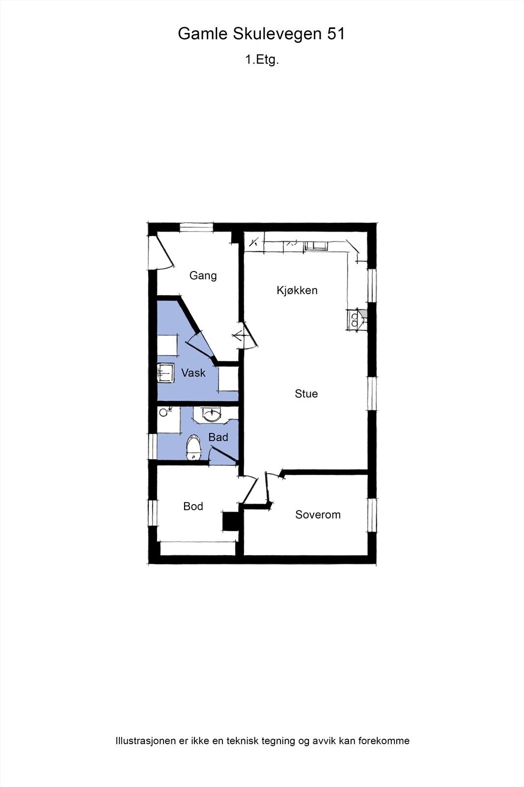 Plantegning underetasje Galleribilde