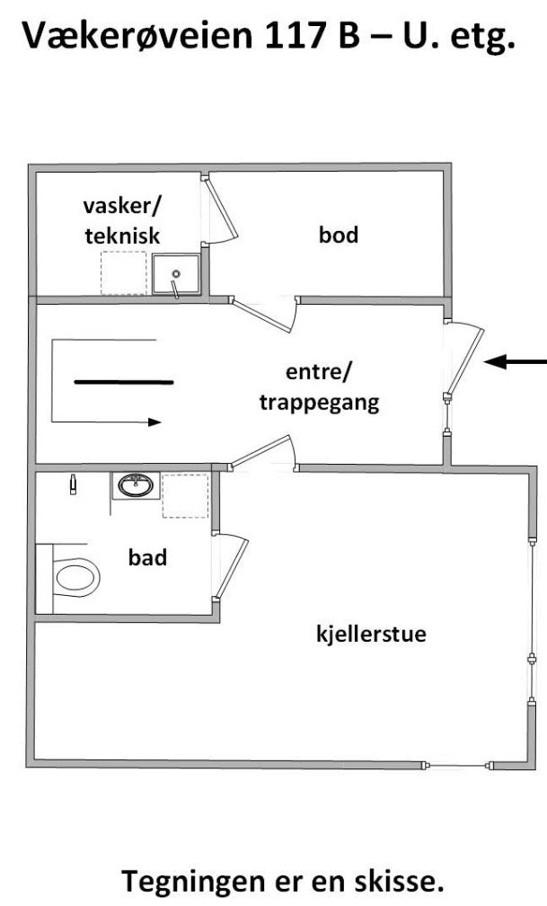 Plantegning underetasje. Galleribilde