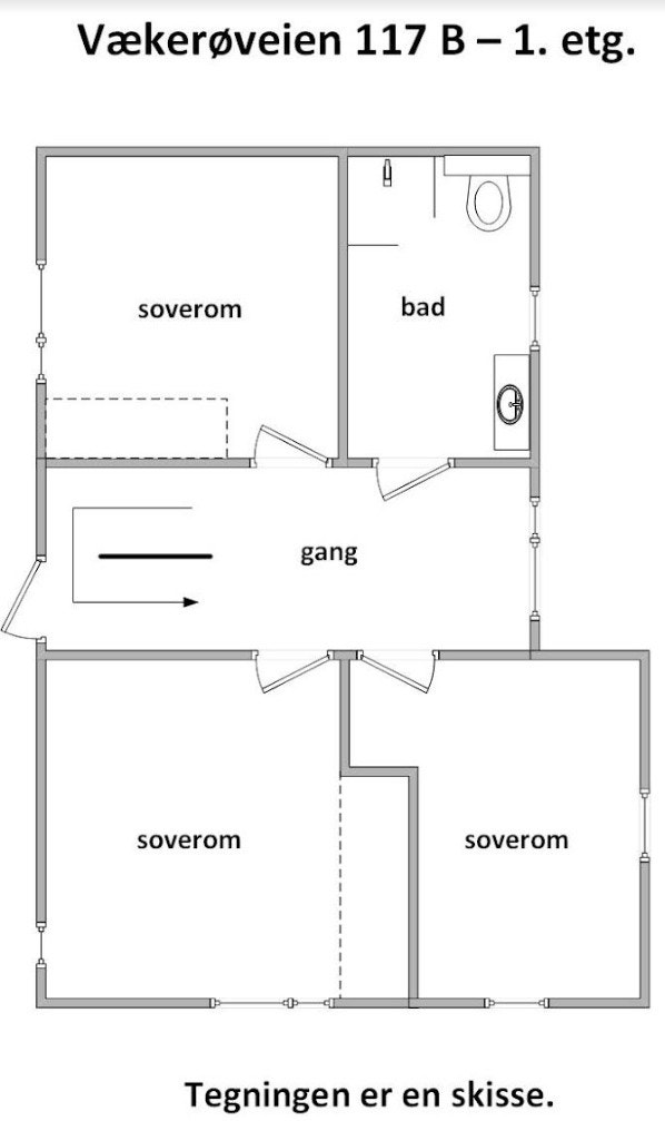 Plantegning 1. etasje. Galleribilde