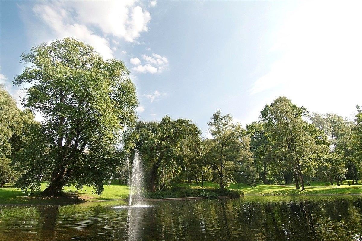 Slottsparken sommer. Galleribilde