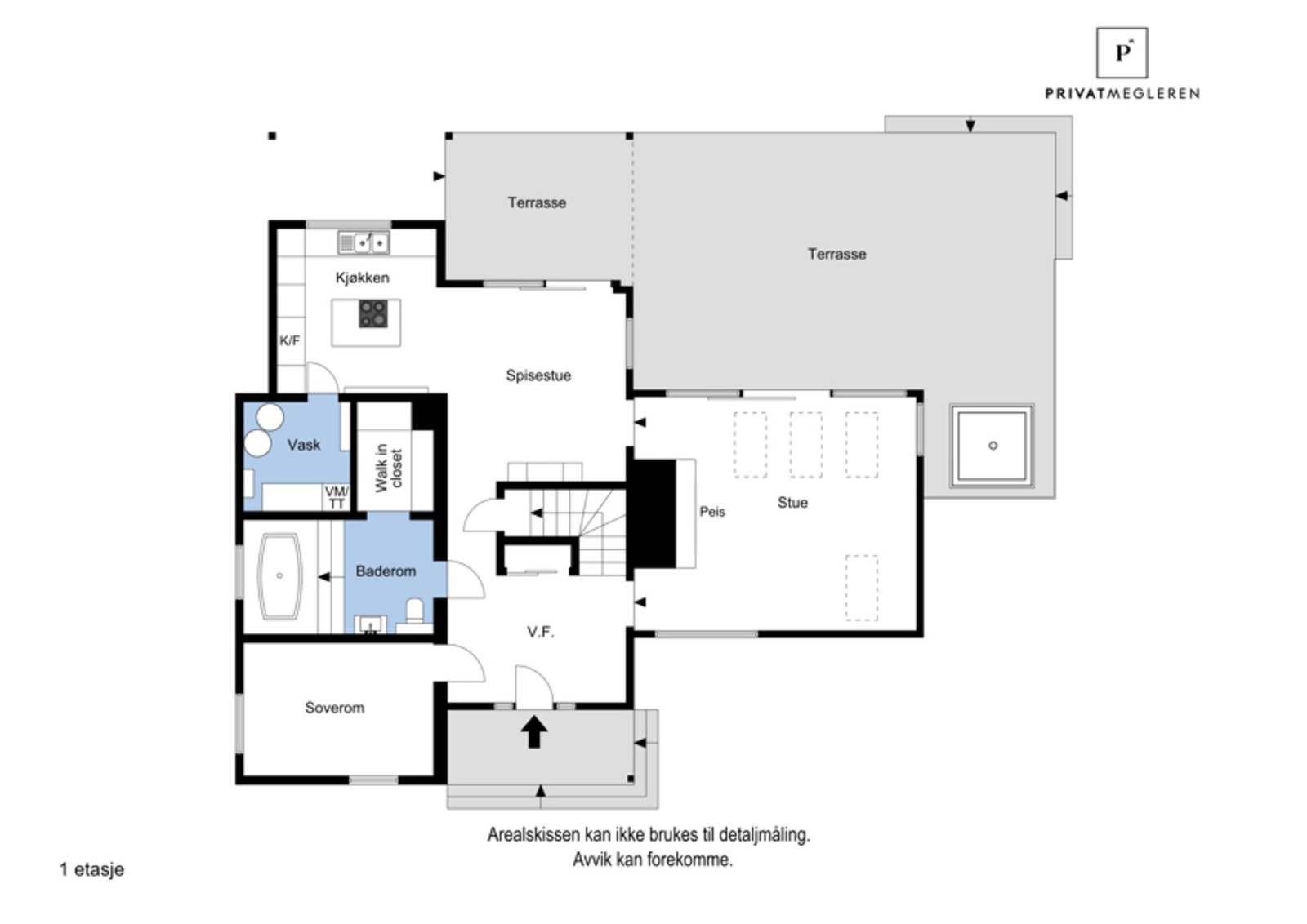 Plantegning 1. etasje Galleribilde