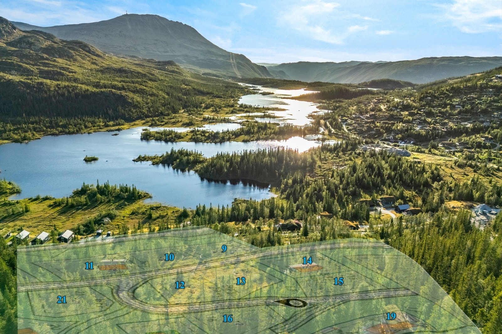 Fagerli i Sløkjedalen ved Gausta og Ørnenipa. Kvitåvatnvegen 663 tomt 2 nærmere vannet Galleribilde