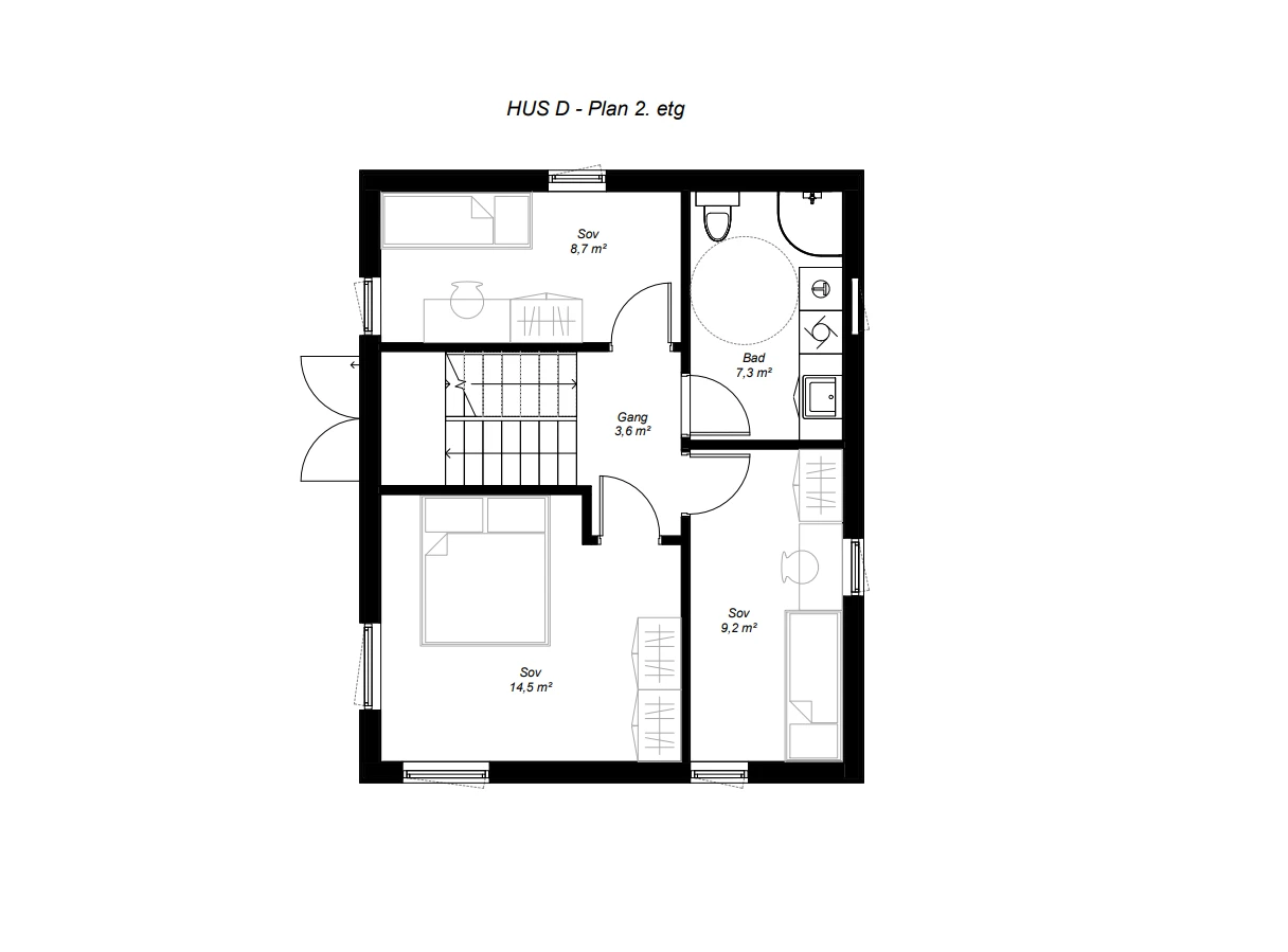 Plantegning 2.etasje Galleribilde