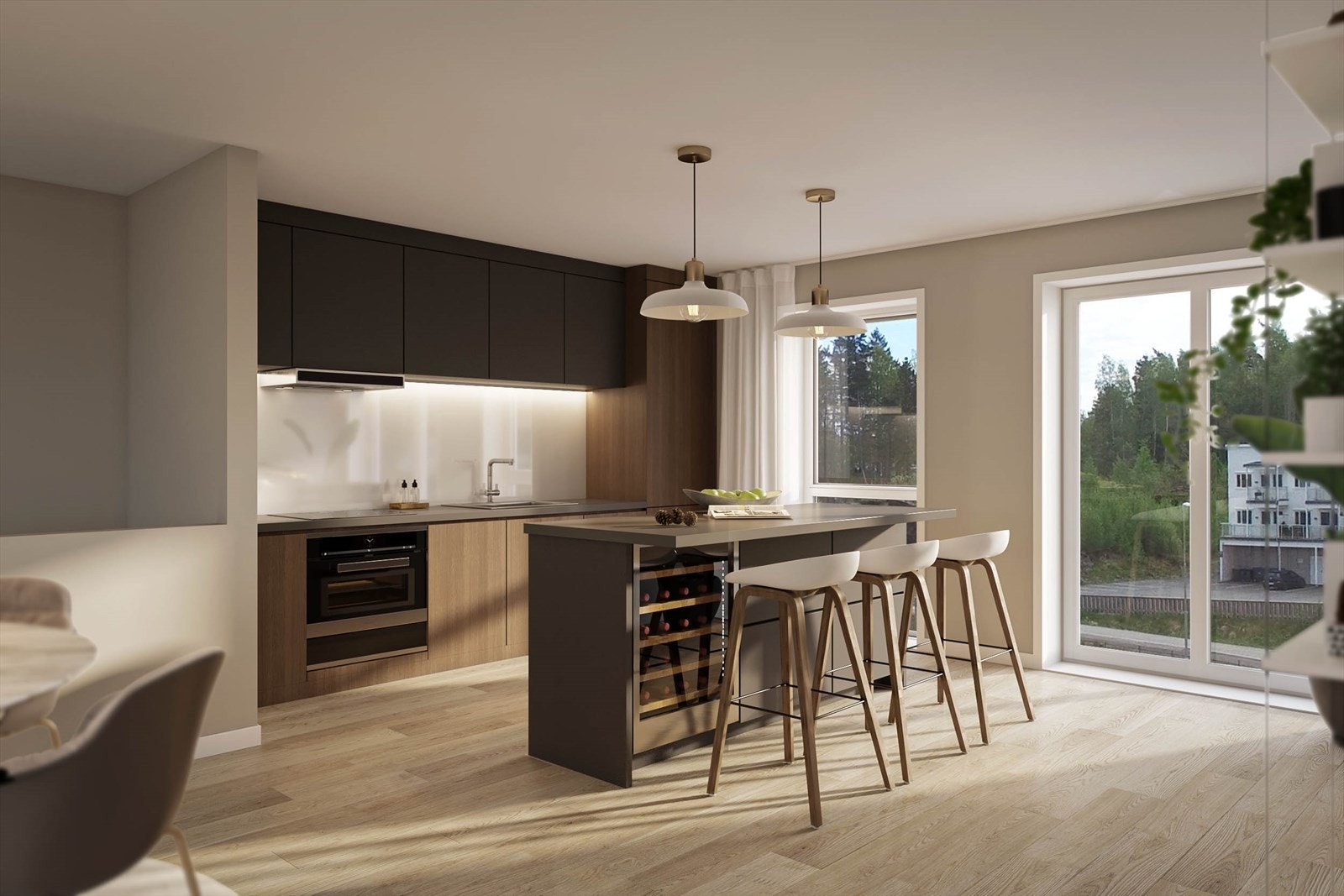 3
d illustrasjon av kjøkken Galleribilde