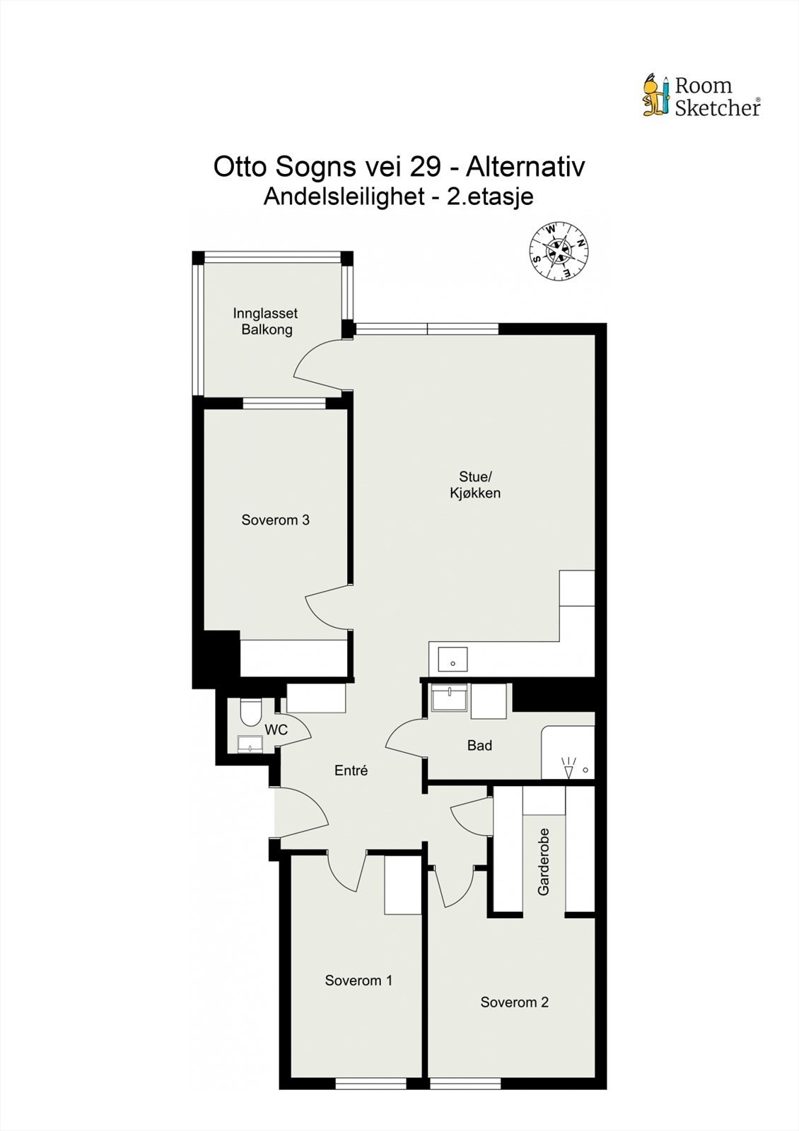 Alternativ plantegning Galleribilde
