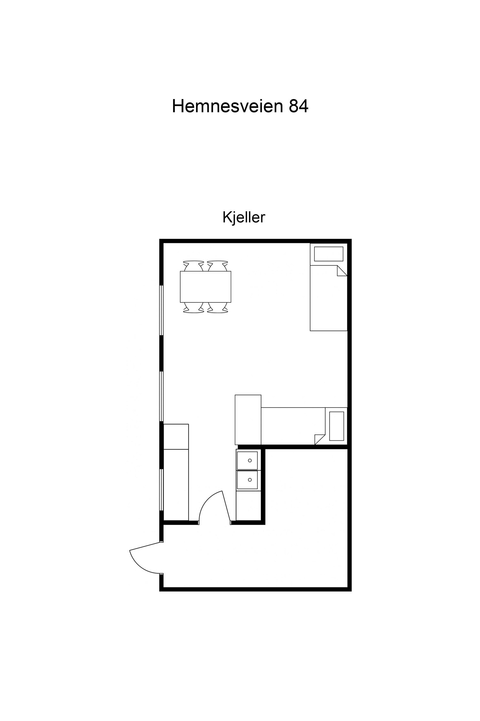 Floorplan letterhead - Hemnesveien 84 - U. Etasje Galleribilde