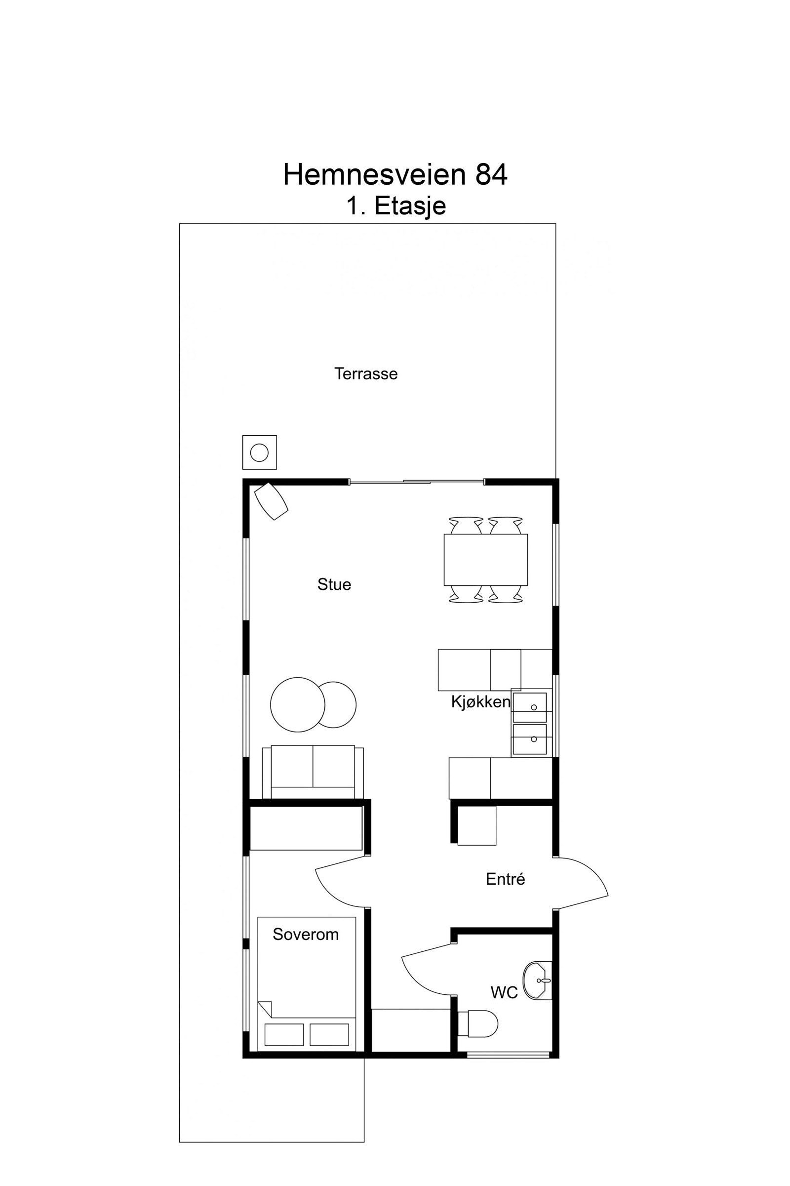 Floorplan letterhead - Hemnesveien 84 - 1. Etasje - 2D Floor Plan kopia Galleribilde