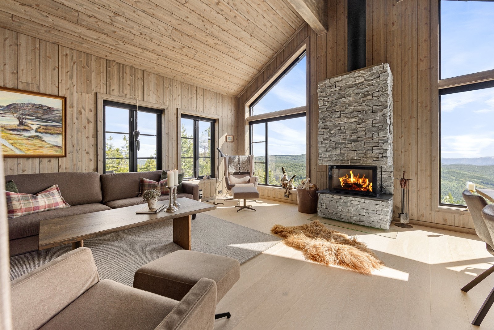 Lys og luftig stue med god takhøyde. Galleribilde