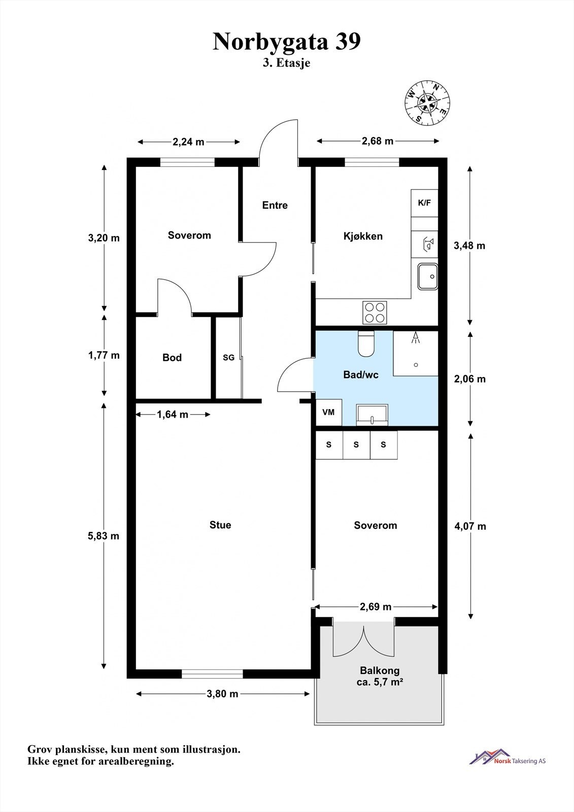 Plantegning, avvik kan forekomme Galleribilde