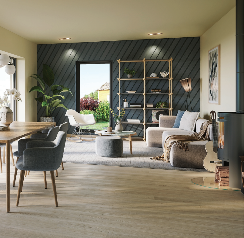 Profilbilde - tenkt møblering. Bilde fra Noresund Fjordutsikt AS/Sandvold Boliger AS Galleribilde