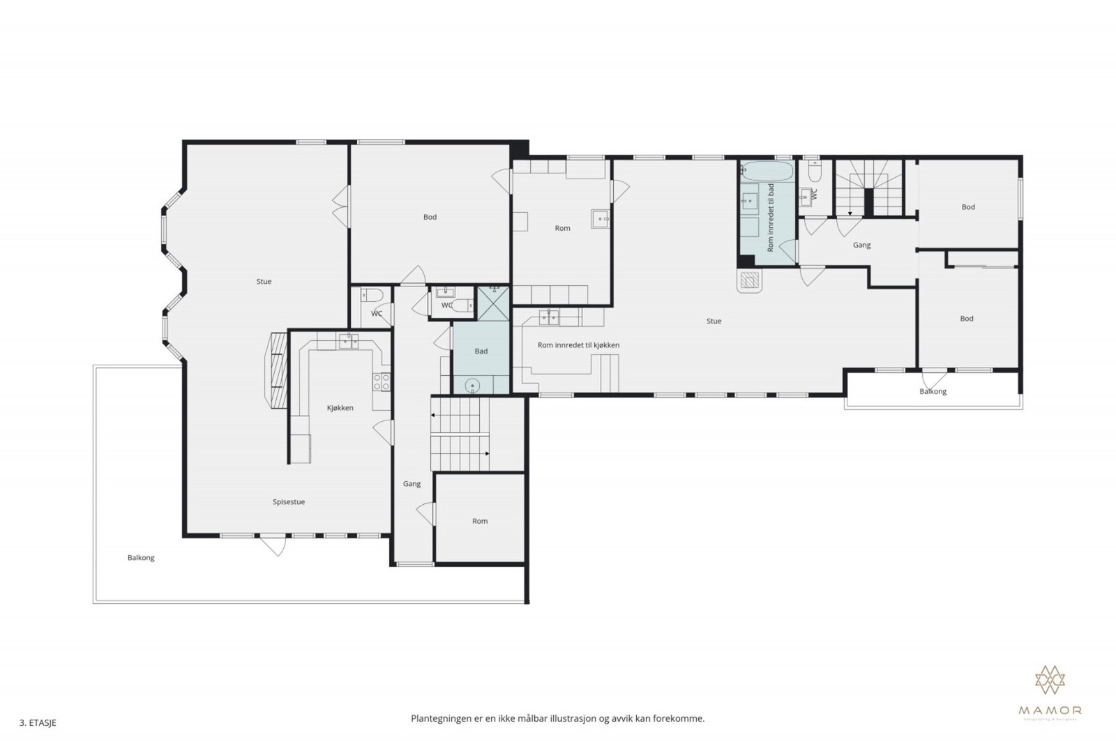 Plantegning 2.etasje Galleribilde