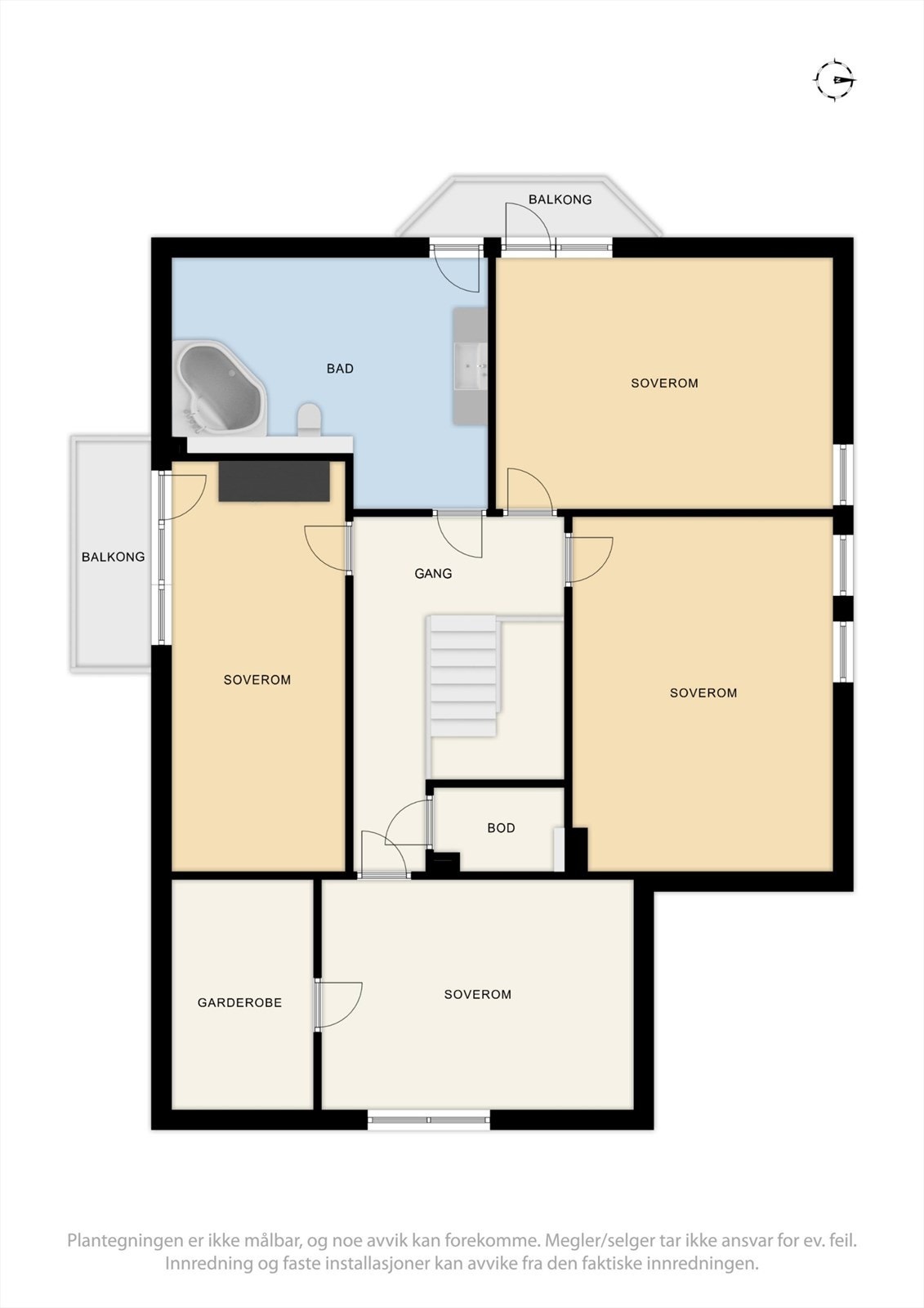 Plantegning 2. etasje Galleribilde