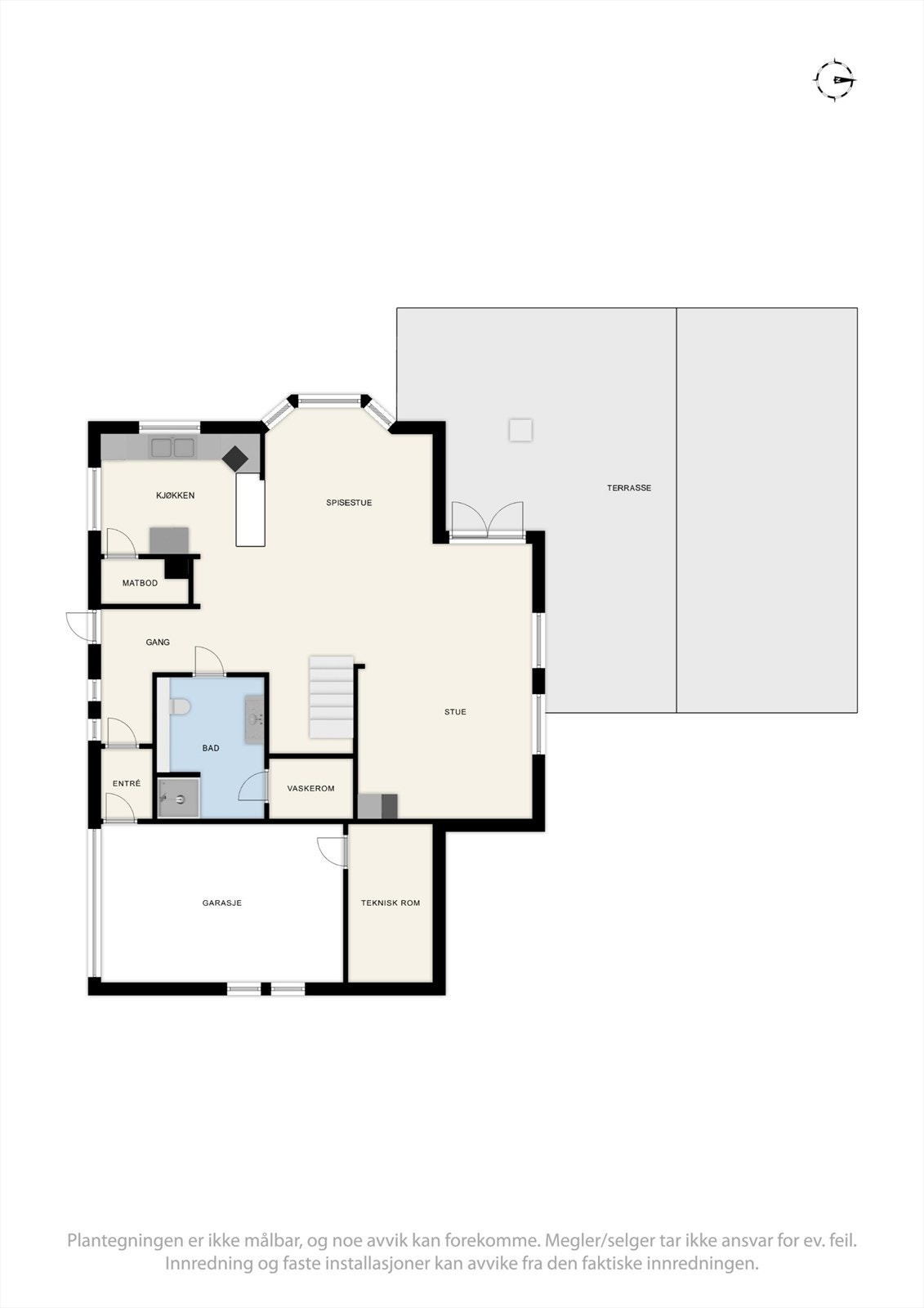 Plantegning 1. etasje Galleribilde