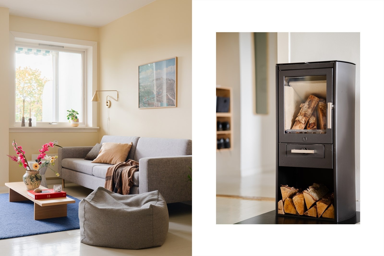 Deilig peis som avgir masse kos og varme til hele leiligheten. Pipen ble rehabilitert i regi av borettslaget i 2020-2021 Galleribilde