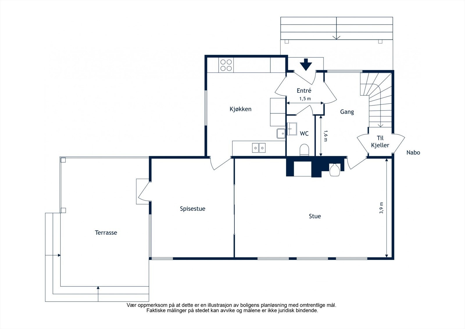 Plantegning 1. etg. Galleribilde