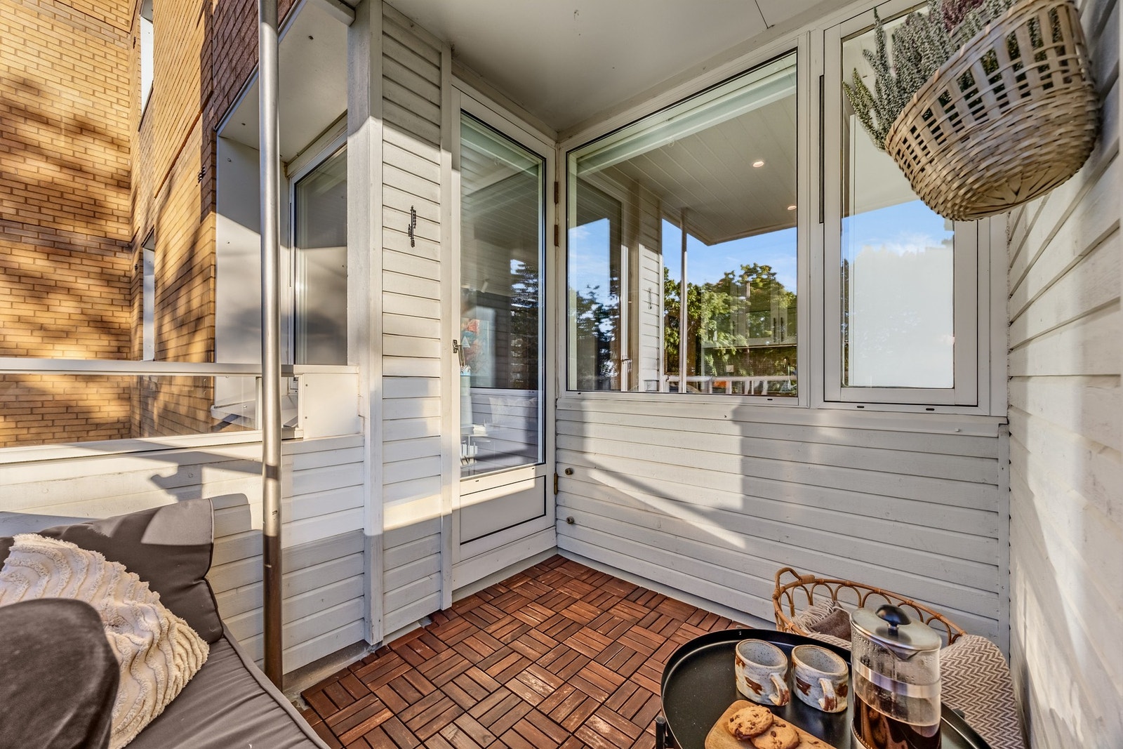 Det er tillat med elektrisk grill på balkongen. Galleribilde