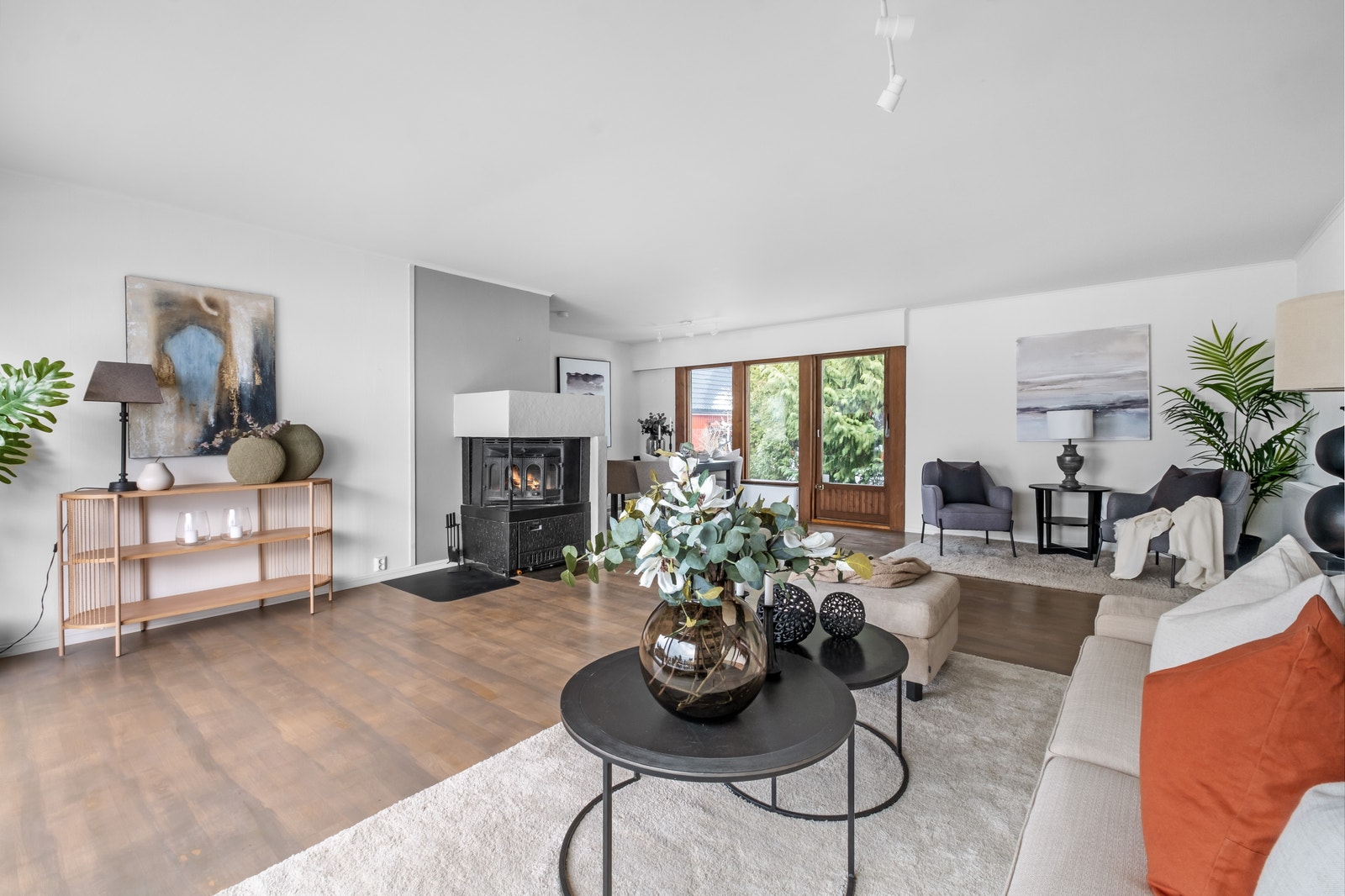 Stue med peis Galleribilde