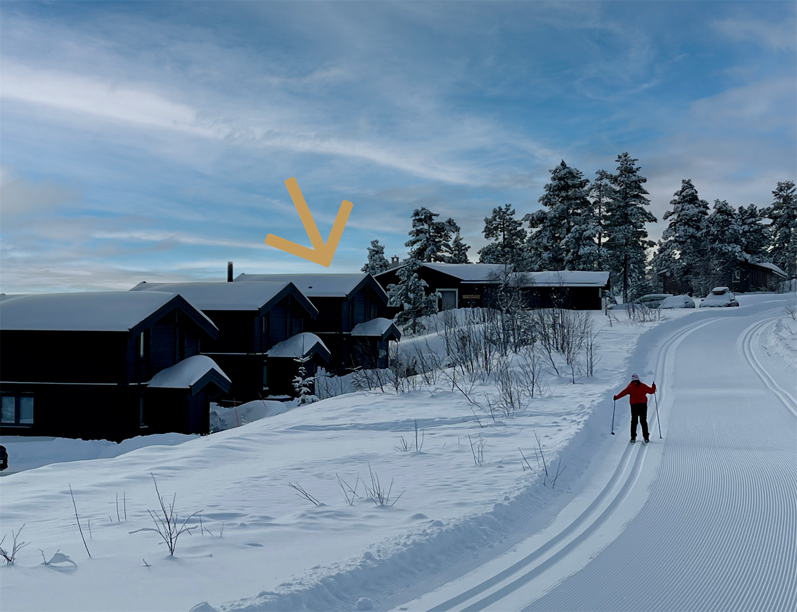 Langrennsløype rett bak hytta. (Selgers bilde) Galleribilde