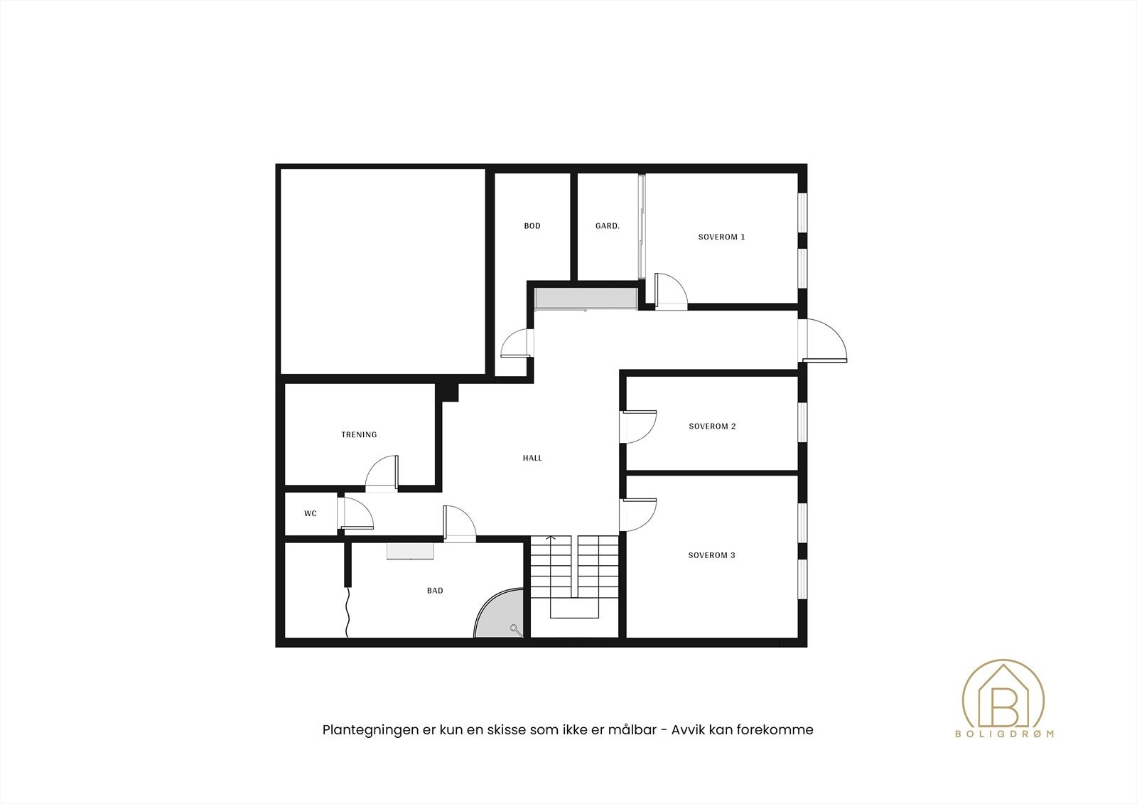 Plantegning underetasje. Galleribilde