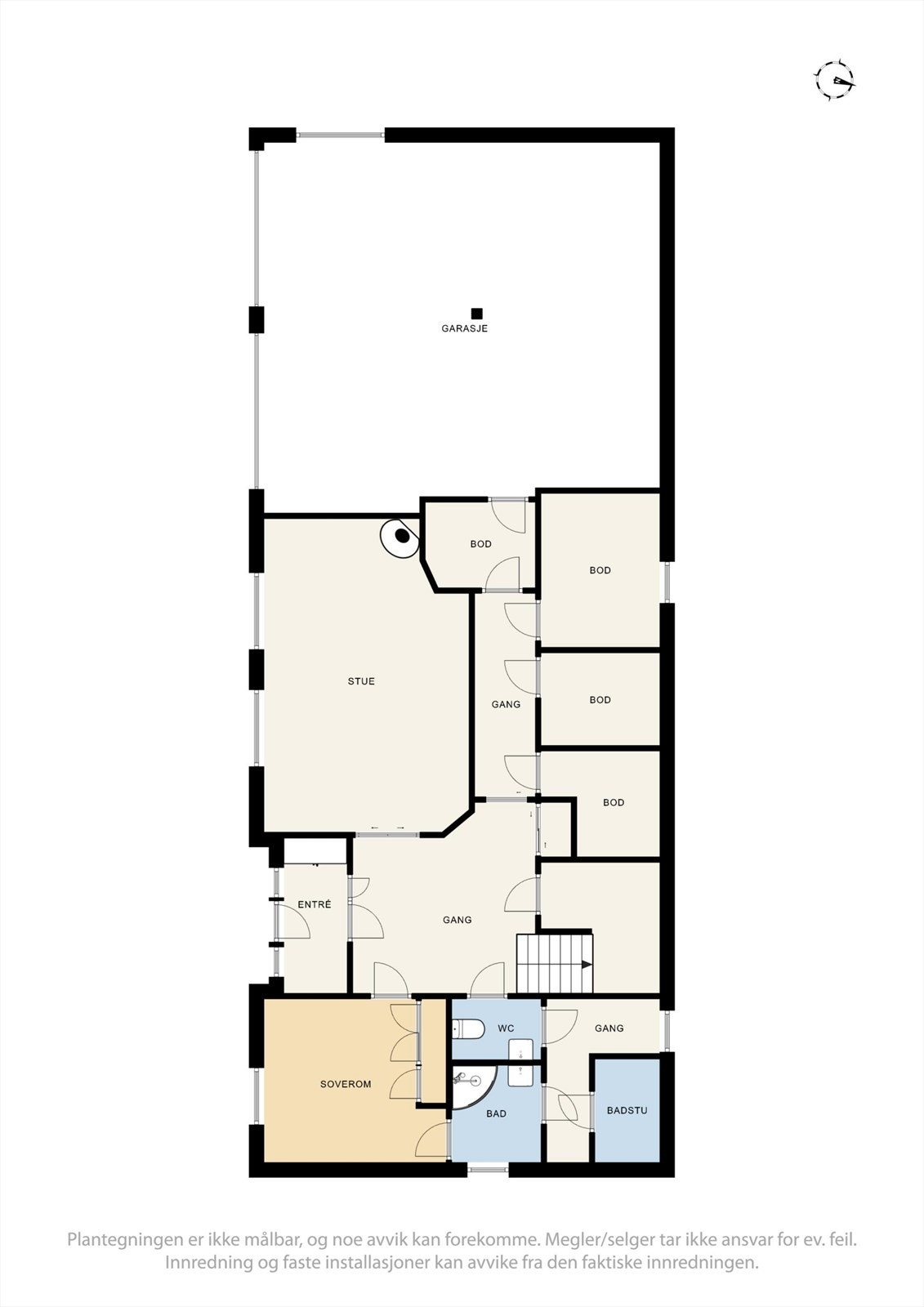 Plantegning underetasjen Galleribilde