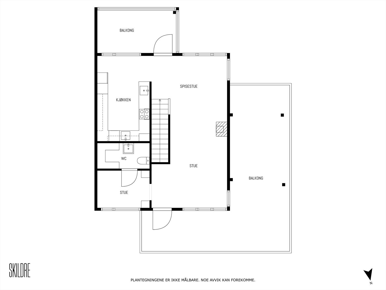 Planskisse andre etasje. Galleribilde