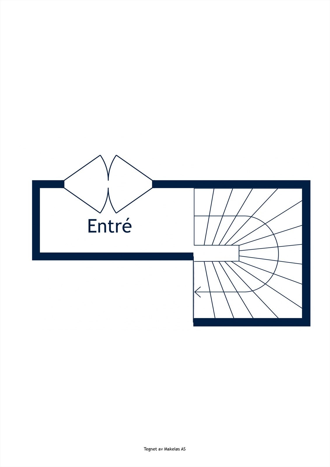 Plantegning 1. etasje med utgang til hagen. Galleribilde
