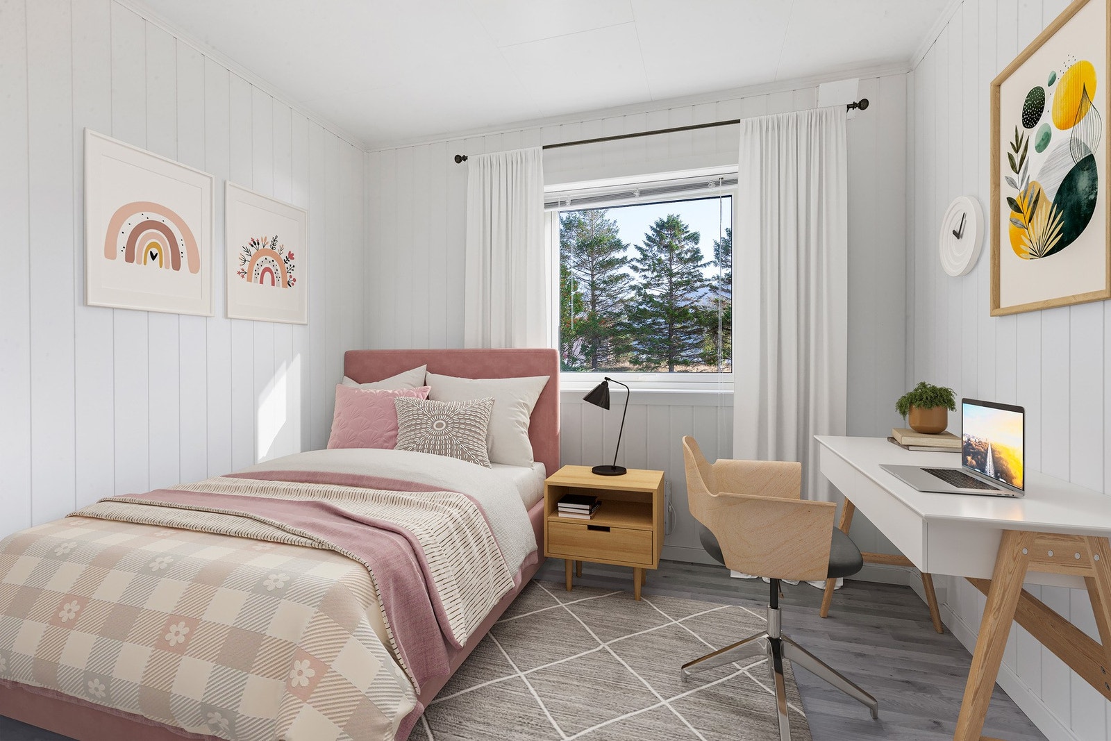 Boligen har totalt fire soverom, alle med lyse og pene overflater. Galleribilde