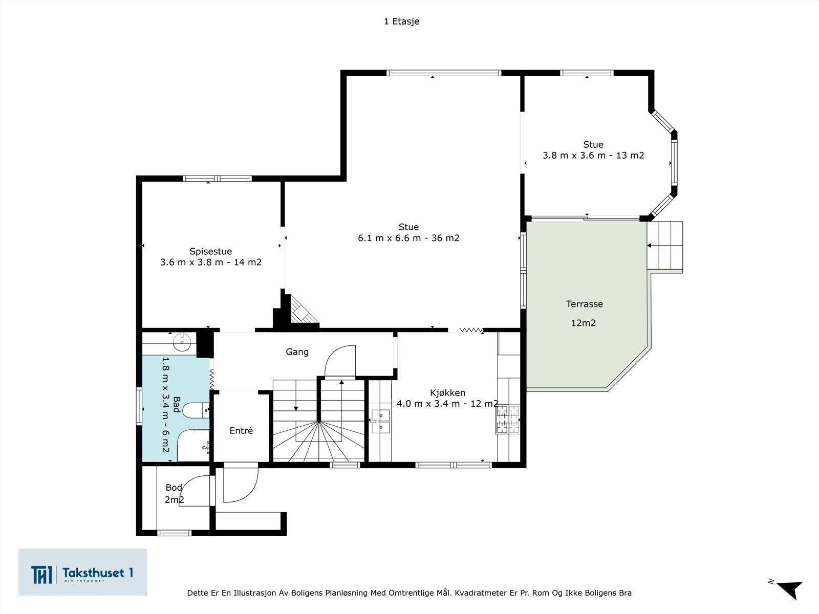 Plantegning 1.etasje Galleribilde