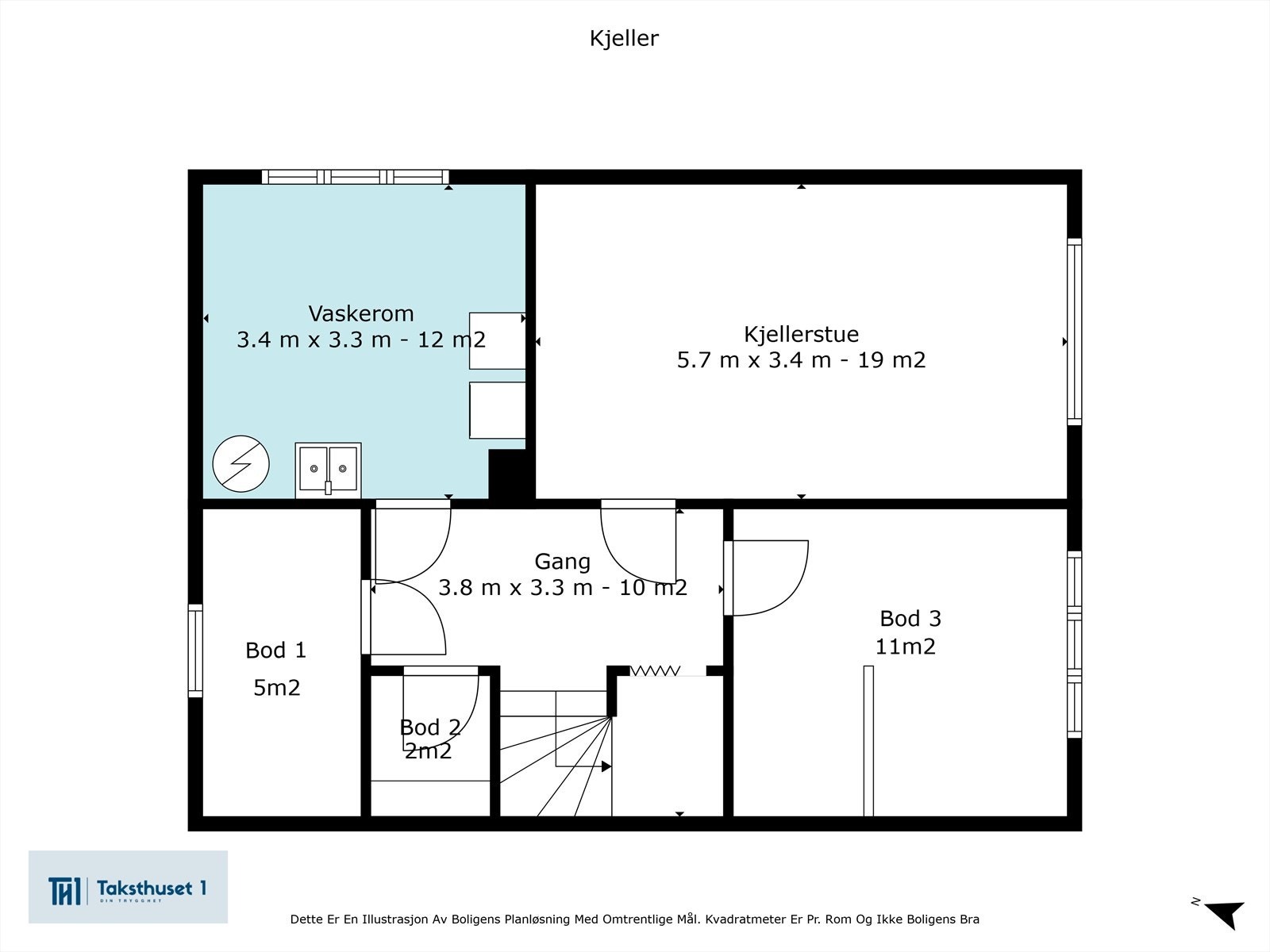 Plantegning underetasje Galleribilde