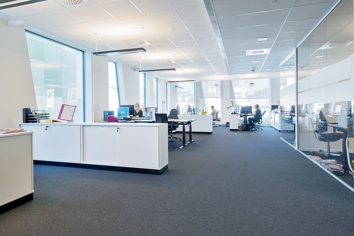 Slik ser lokalene i 3. etg ut idag. Lokalene tilpasses for ny kunde. Galleribilde